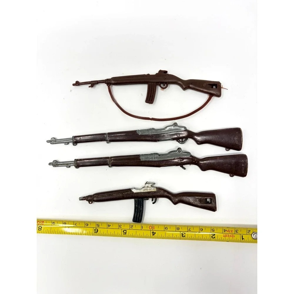 Vintage GI Joe Accessories Lot 4 Rifles M1 Garand Carbine 12 Inch Figures Hasbro